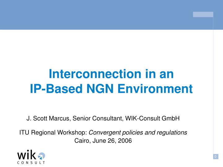 interconnection in an ip based ngn environment