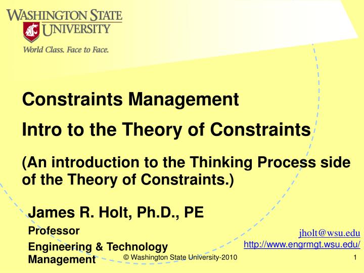 intro to the theory of constraints