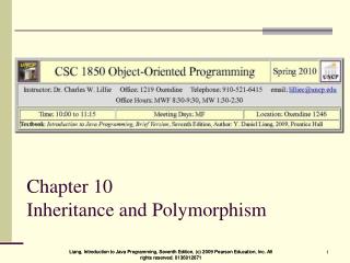 Chapter 10 Inheritance and Polymorphism