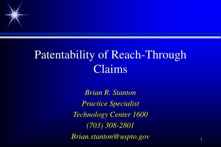 patentability of reach through claims
