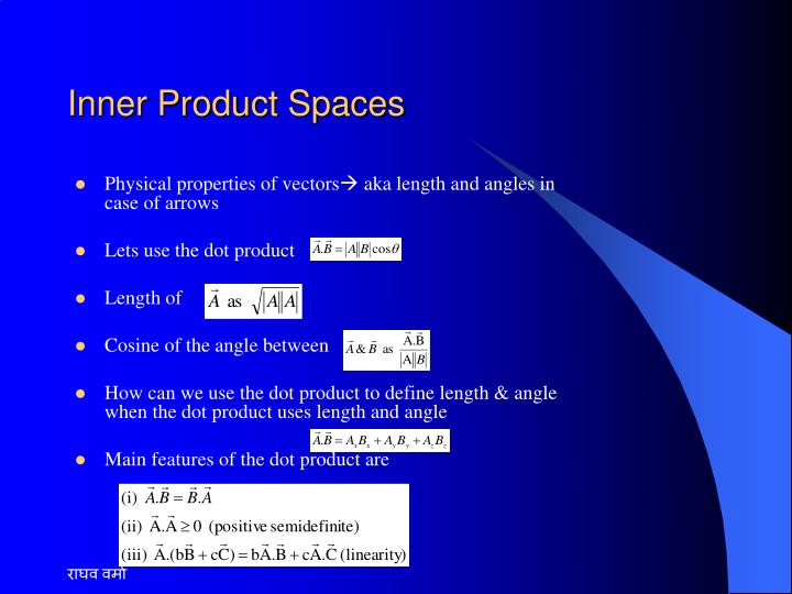 inner product spaces