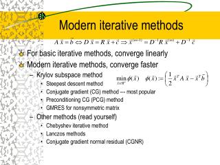 Modern iterative methods
