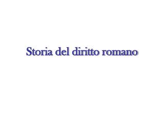 storia del diritto romano
