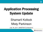 Application Processing System Update - slide 1