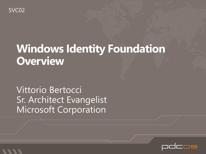 windows identity foundation overview