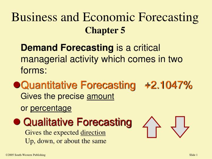 business and economic forecasting chapter 5