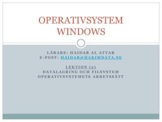 operativsystem windows