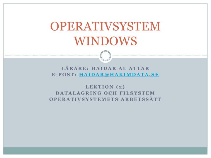 operativsystem windows