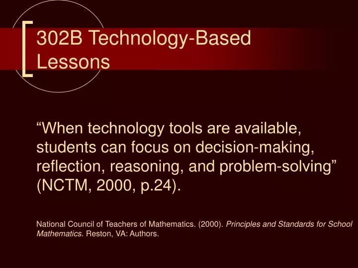 302b technology based lessons