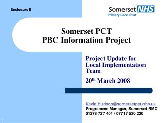 Somerset PCT PBC Information Project