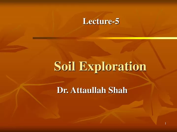 soil exploration