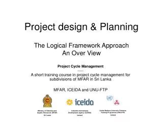 Project design &amp; Planning