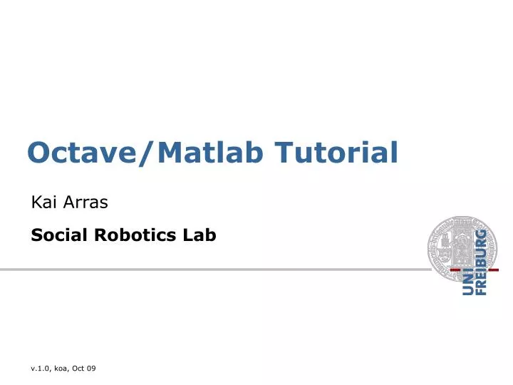 octave matlab tutorial