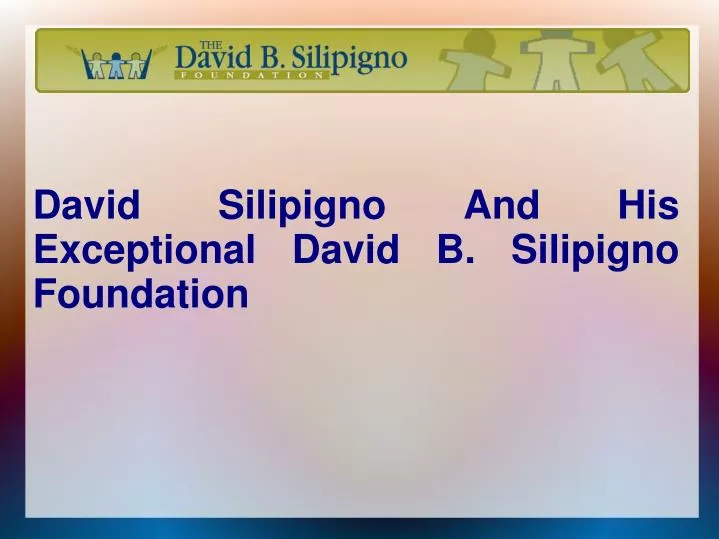 david silipigno and his exceptional david b silipigno foundation