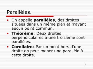 parall les