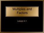 Multiples and Factors - slide 1