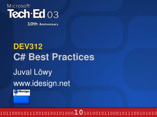 DEV312 C# Best Practices