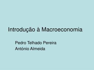introdu o macroeconomia