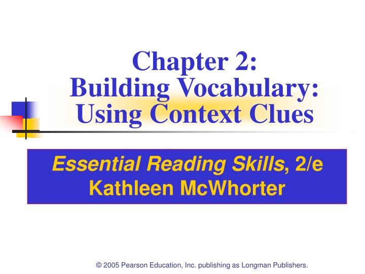 chapter 2 building vocabulary using context clues