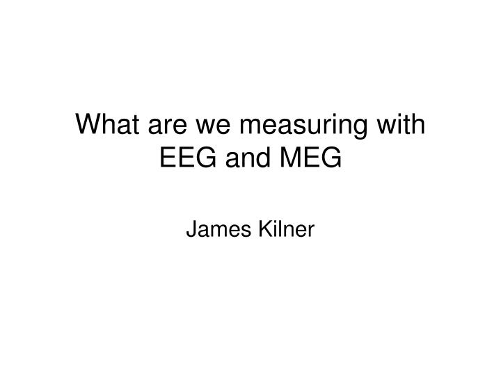 what are we measuring with eeg and meg