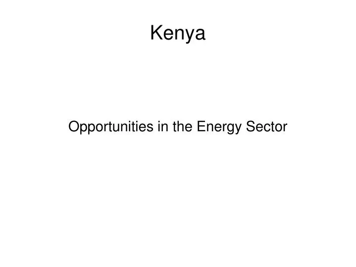 opportunities in the energy sector