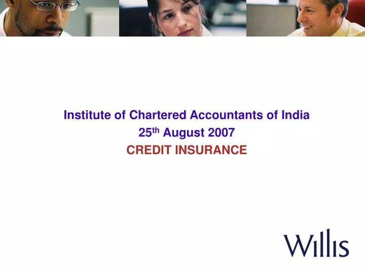 institute of chartered accountants of india 25 th august 2007 credit insurance