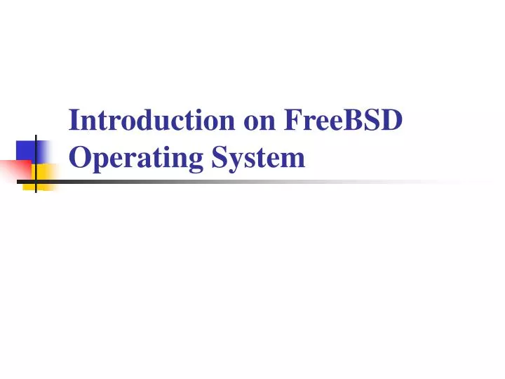introduction on freebsd operating system