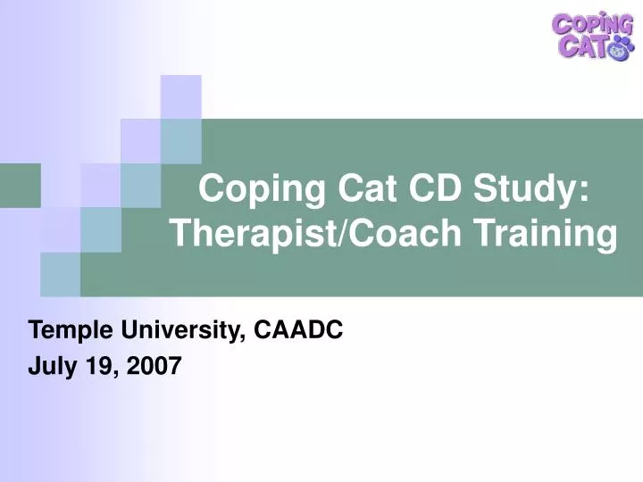coping cat cd study therapist coach training