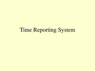 Time Reporting System