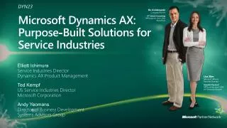 Microsoft Dynamics AX: Purpose-Built Solutions for Service Industries