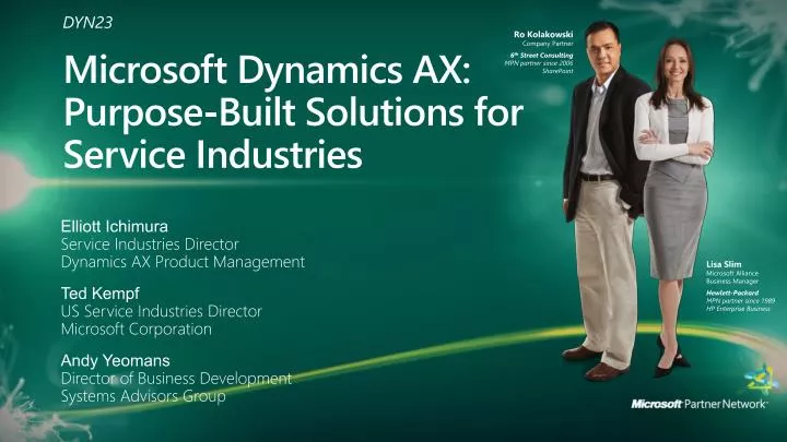 microsoft dynamics ax purpose built solutions for service industries