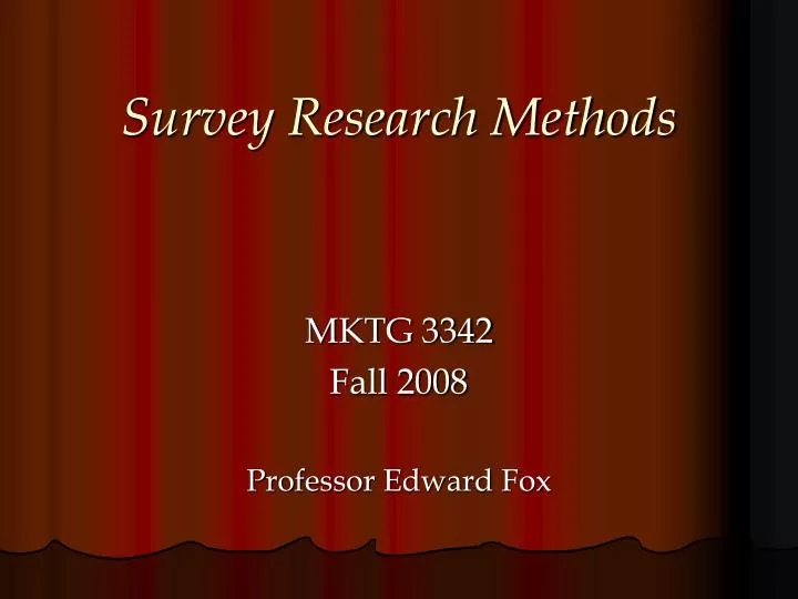 survey research methods