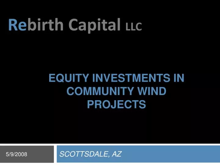 equity investments in community wind projects