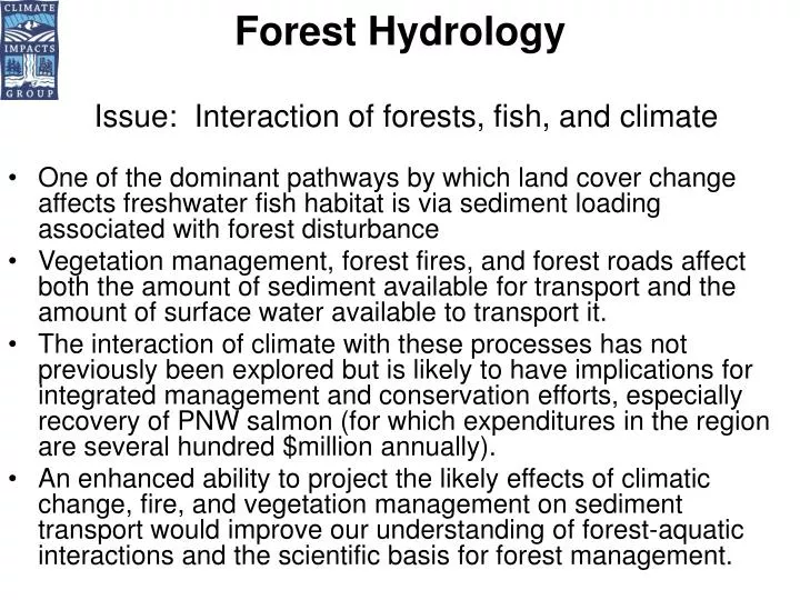 forest hydrology