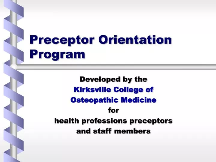 preceptor orientation program