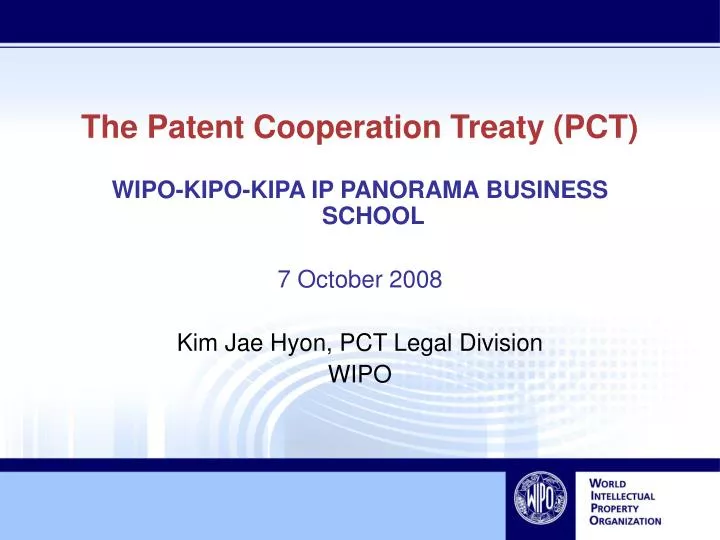 the patent cooperation treaty pct