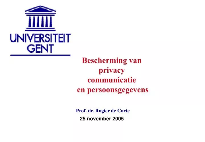 bescherming van privacy communicatie en persoonsgegevens