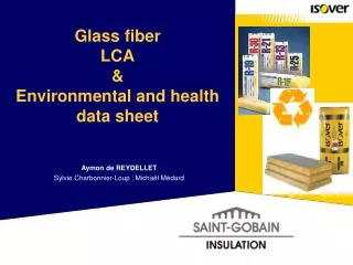 Glass fiber LCA &amp; Environmental and health data sheet
