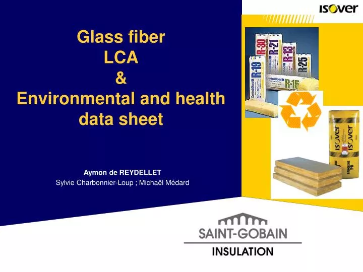 glass fiber lca environmental and health data sheet