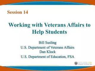 Working with Veterans Affairs to Help Students