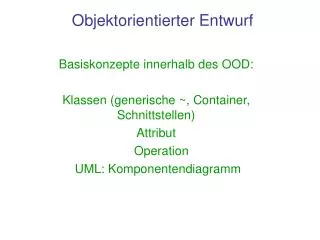 objektorientierter entwurf