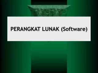PERANGKAT LUNAK (Software)