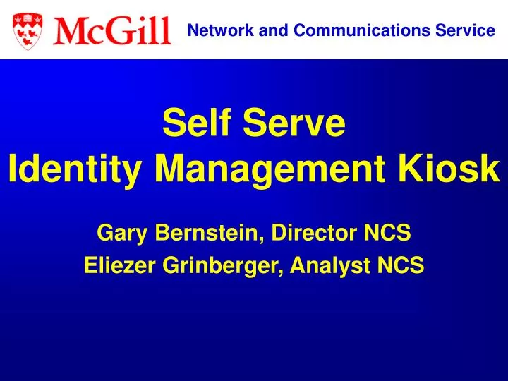 self serve identity management kiosk