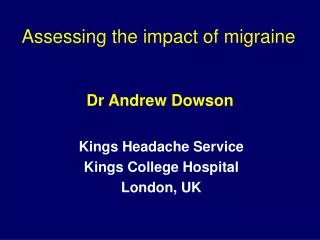 Dr Andrew Dowson