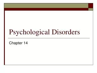 psychological disorders