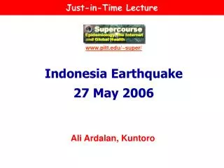 Indonesia Earthquake 27 May 2006