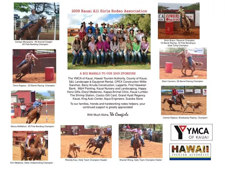 2009 kauai all girls rodeo association