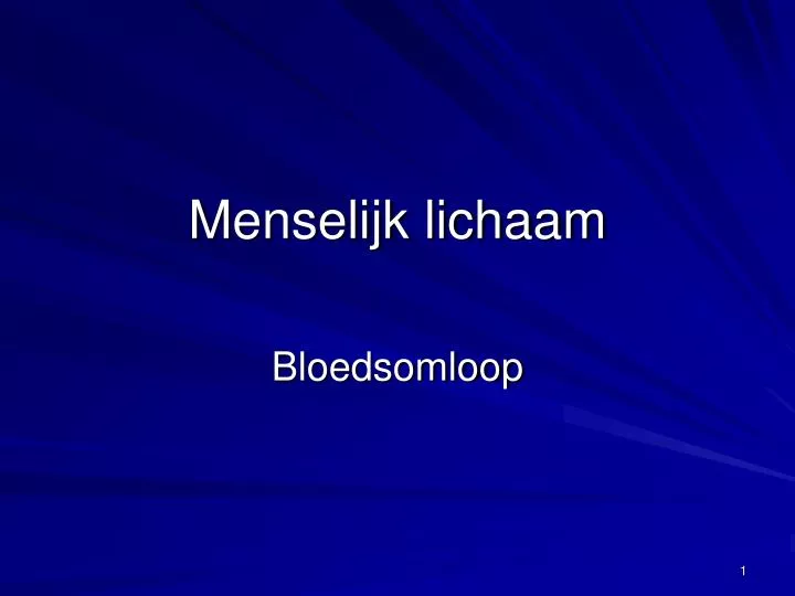 menselijk lichaam