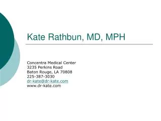 Kate Rathbun, MD, MPH