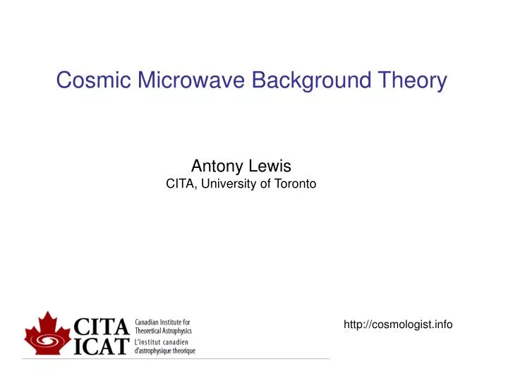 cosmic microwave background theory